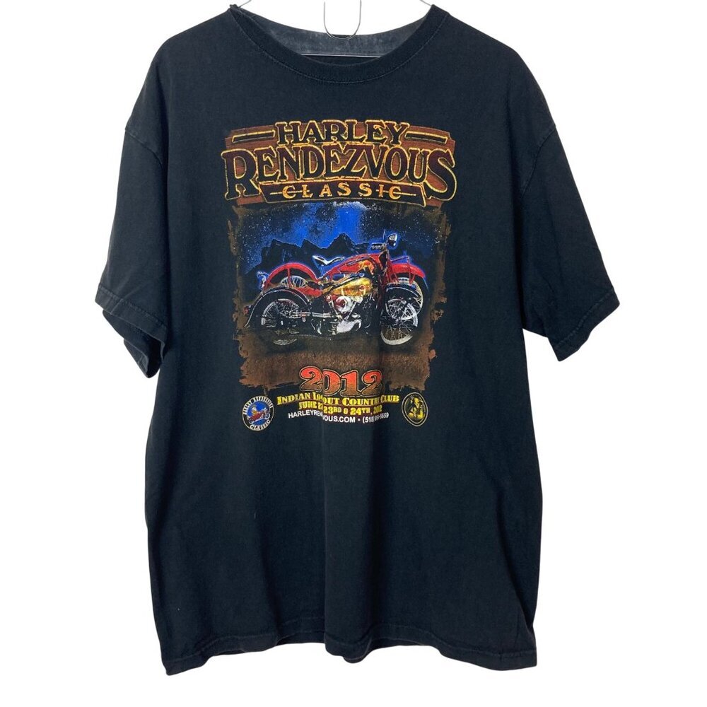 Harley Rendezvous Classic 2012 T Shirt XL Black Motorcycle Biker Rally New York